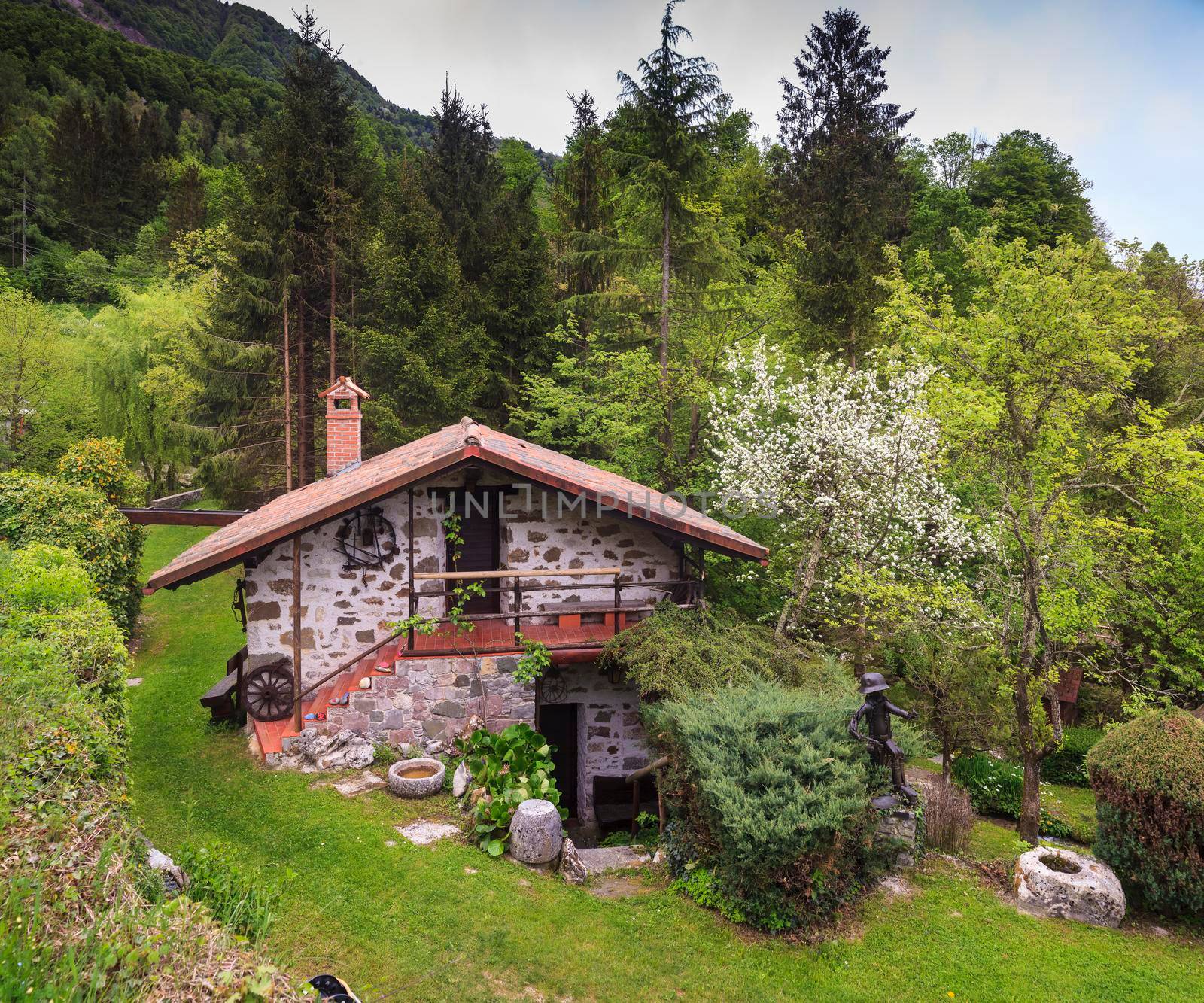 View of characteristic Mill House in Slovenia