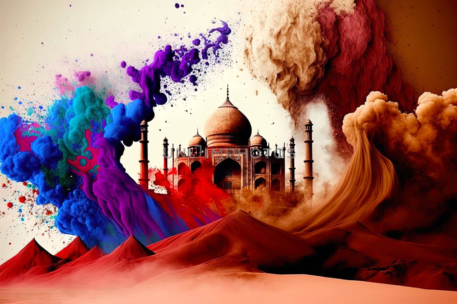 Bright juicy wallpapers for the Indian Holi holiday background