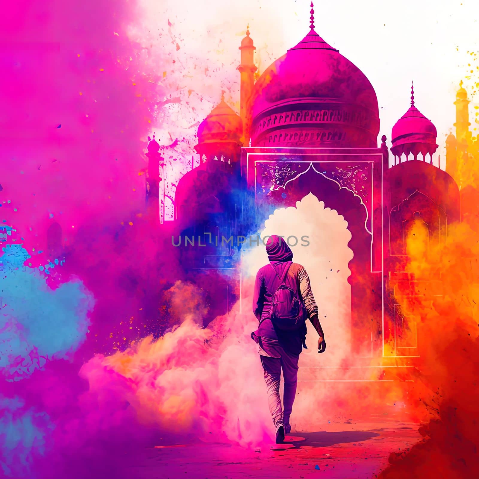 Holi spring Indian holiday colorful background wallpaper