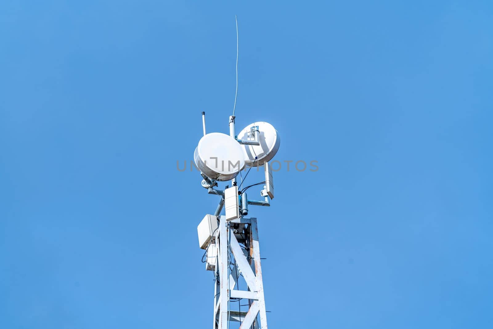 mobile signal transmitter and wifi on the pole by Edophoto