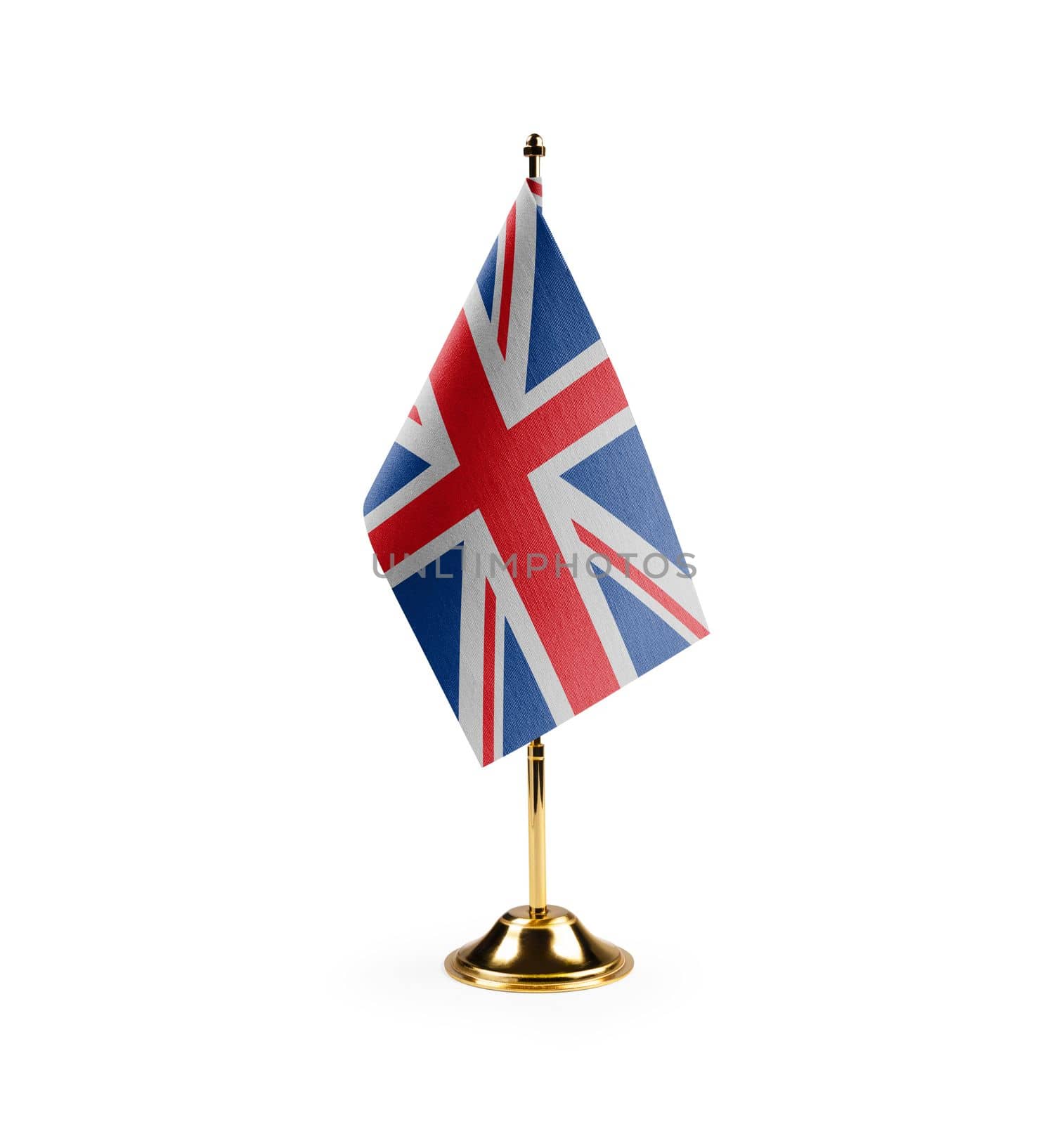 Small national flag of the United Kingdom on a white background by butenkow