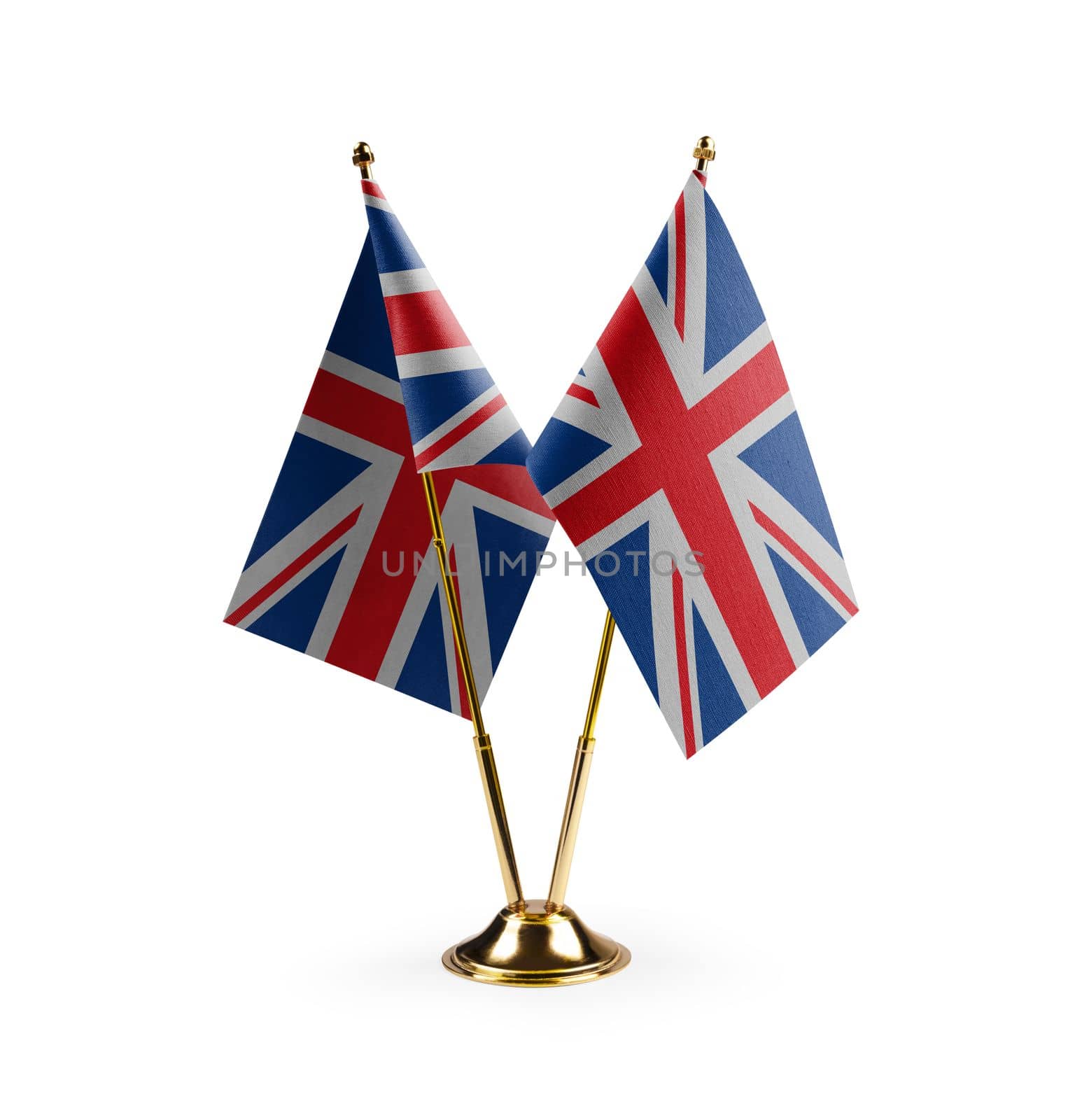Small national flags of the United Kingdom on a white background by butenkow