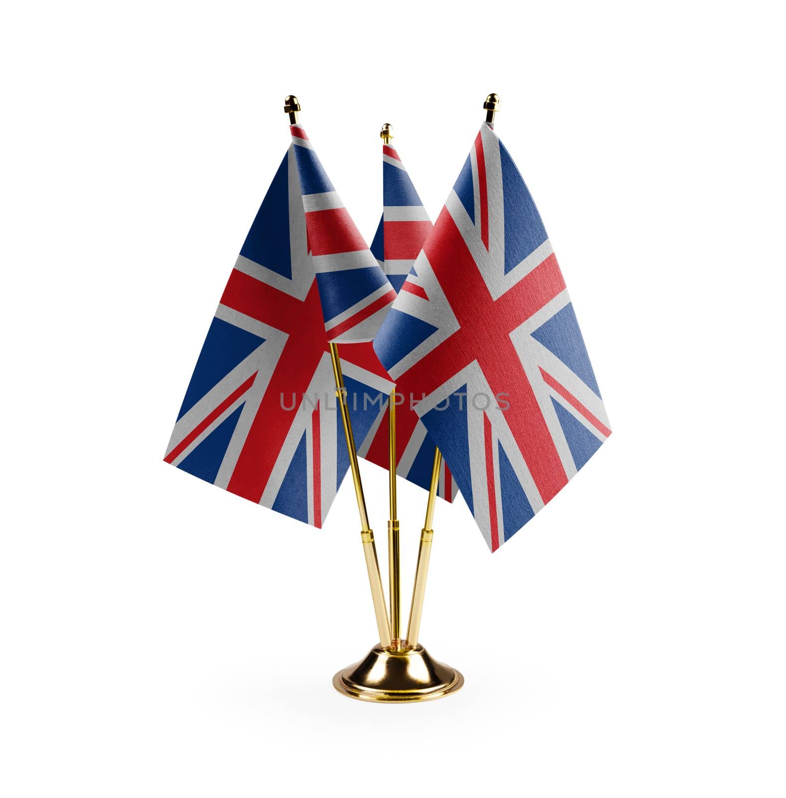 Small national flags of the United Kingdom on a white background by butenkow