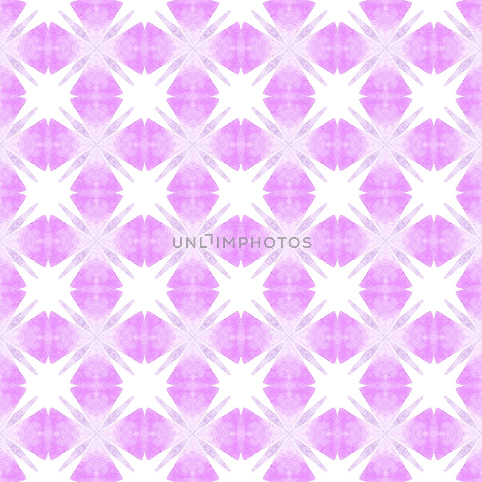 Textile ready energetic print, swimwear fabric, wallpaper, wrapping. Purple decent boho chic summer design. Striped hand drawn design. Repeating striped hand drawn border.
