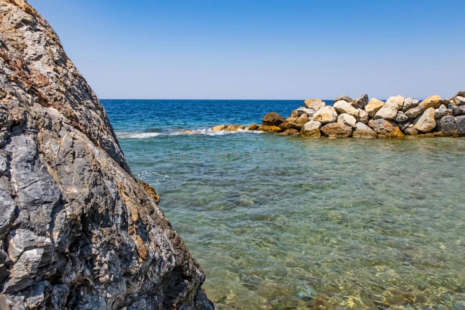 summer season and sea view on the aegean sea coast by yilmazsavaskandag