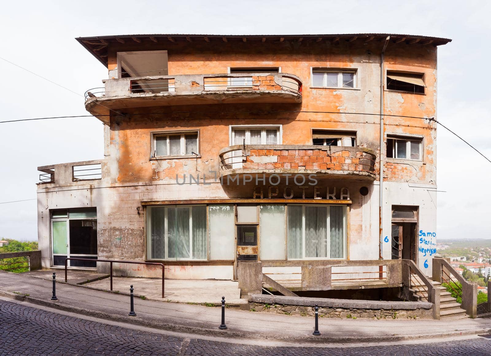 ROVINJ, CROATIA - APRIL, 17: View of old abandoned building on April 17, 2016