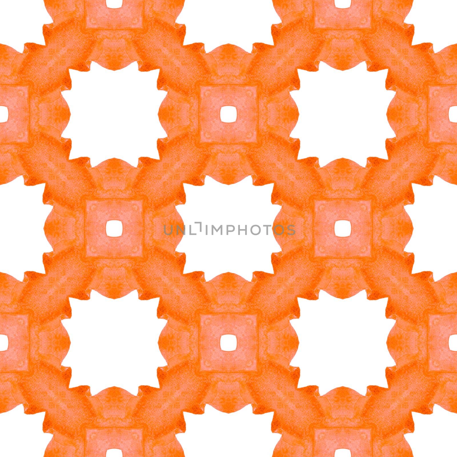 Repeating striped hand drawn border. Orange memorable boho chic summer design. Textile ready artistic print, swimwear fabric, wallpaper, wrapping. Striped hand drawn design.