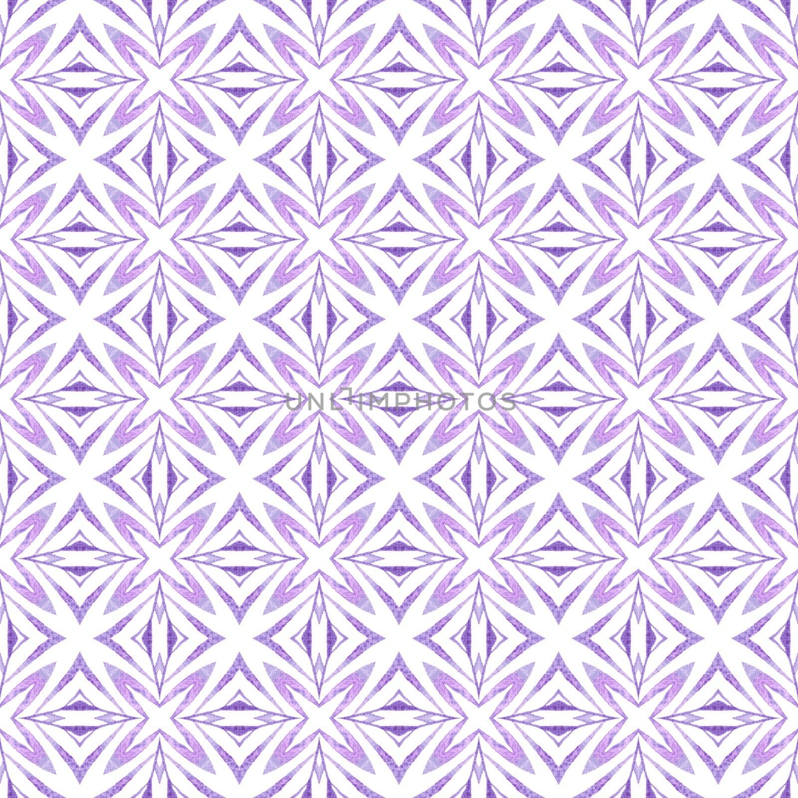 Hand drawn green mosaic seamless border. Purple by beginagain