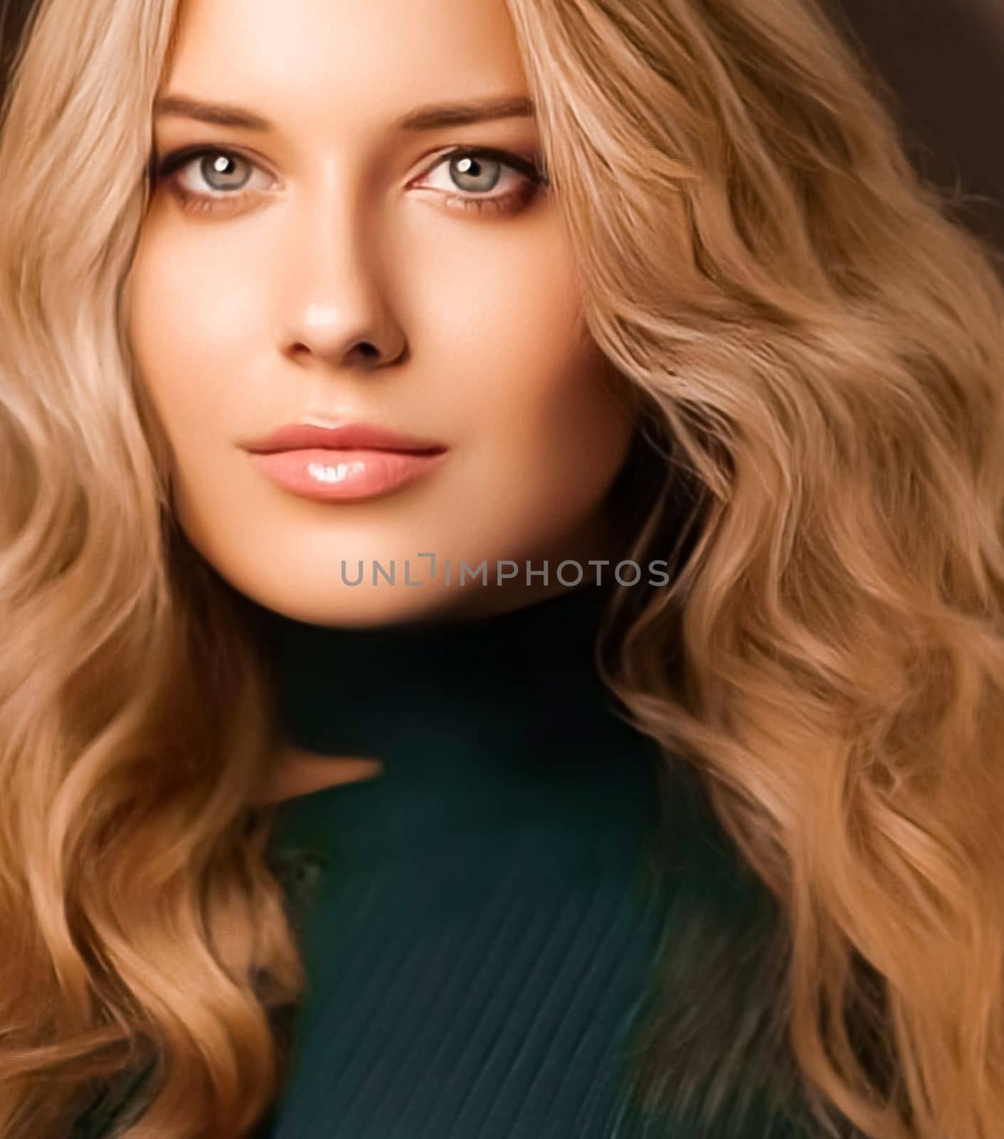 Hairstyle, beauty and hair care, beautiful woman with long healthy hair, blonde model wearing natural makeup, glamour portrait for hair salon and haircare by Anneleven