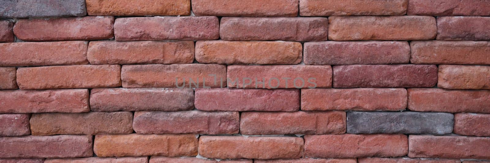 Texture of old red brick wall. Background of empty brick wall basement concept