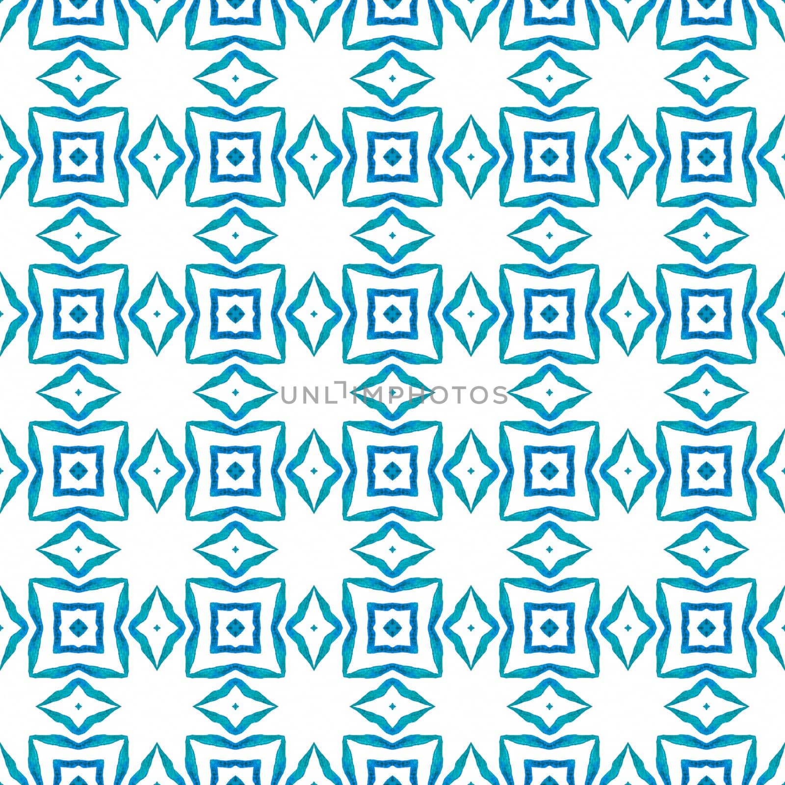 Tropical seamless pattern. Blue immaculate boho chic summer design. Hand drawn tropical seamless border. Textile ready eminent print, swimwear fabric, wallpaper, wrapping.