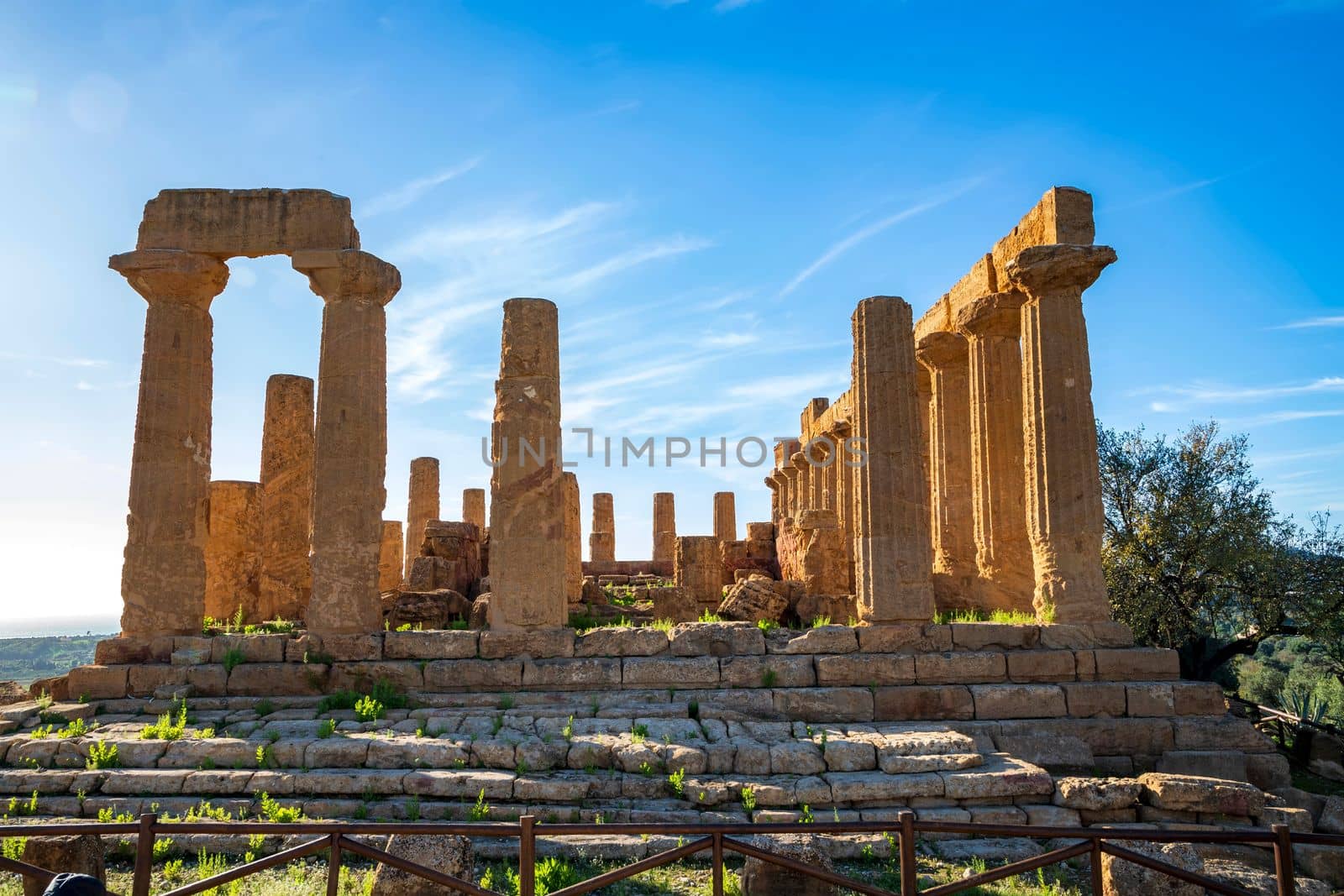 The greek temple of Juno in the Valley of the Temples, Agrigento, Italy.