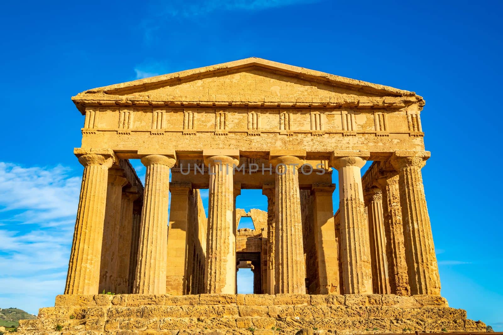 The famous Temple of Concordia in the Valley of Temples near Agrigento, Sicily, Italy by EdVal