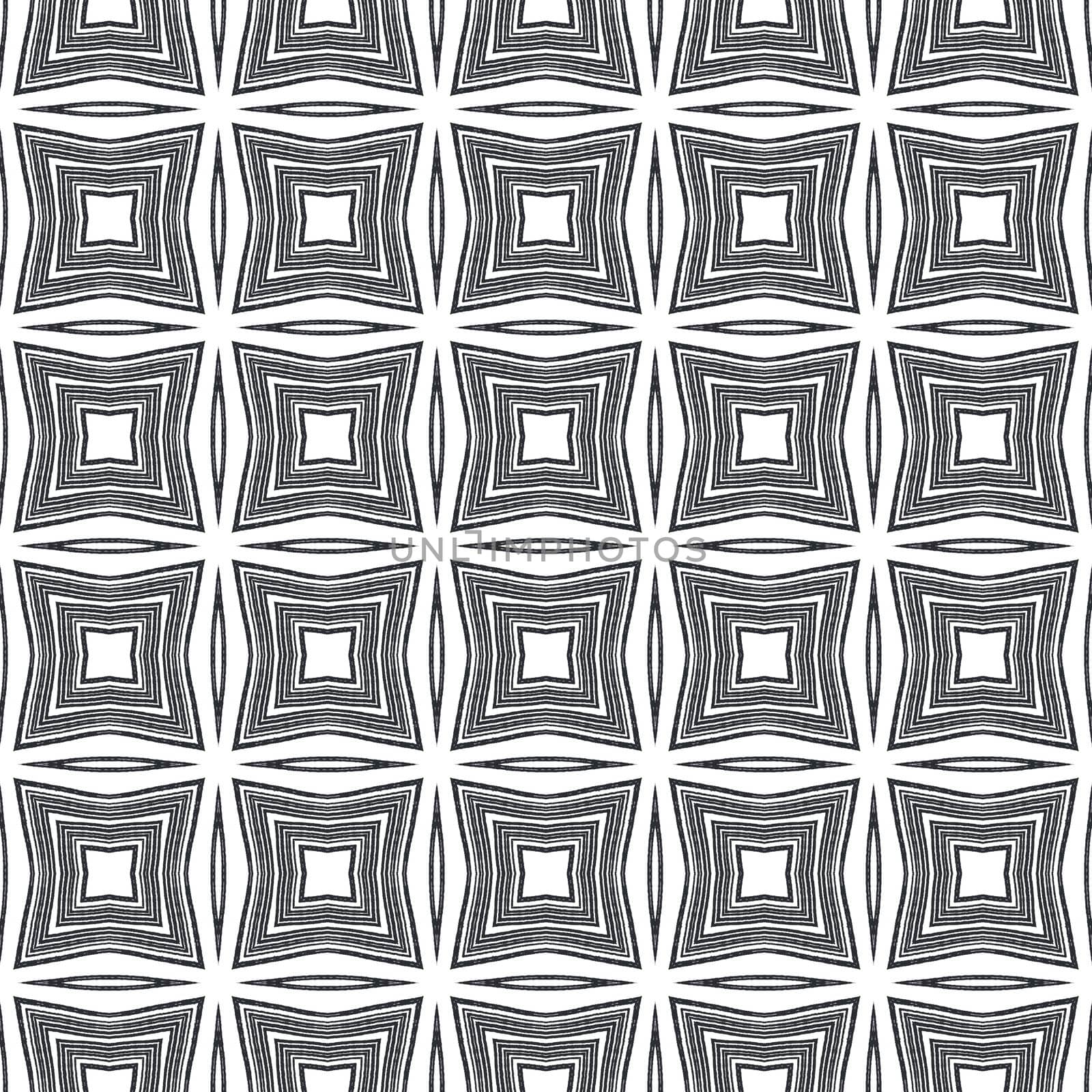 Arabesque hand drawn pattern. Black symmetrical kaleidoscope background. Oriental arabesque hand drawn design. Textile ready fancy print, swimwear fabric, wallpaper, wrapping.