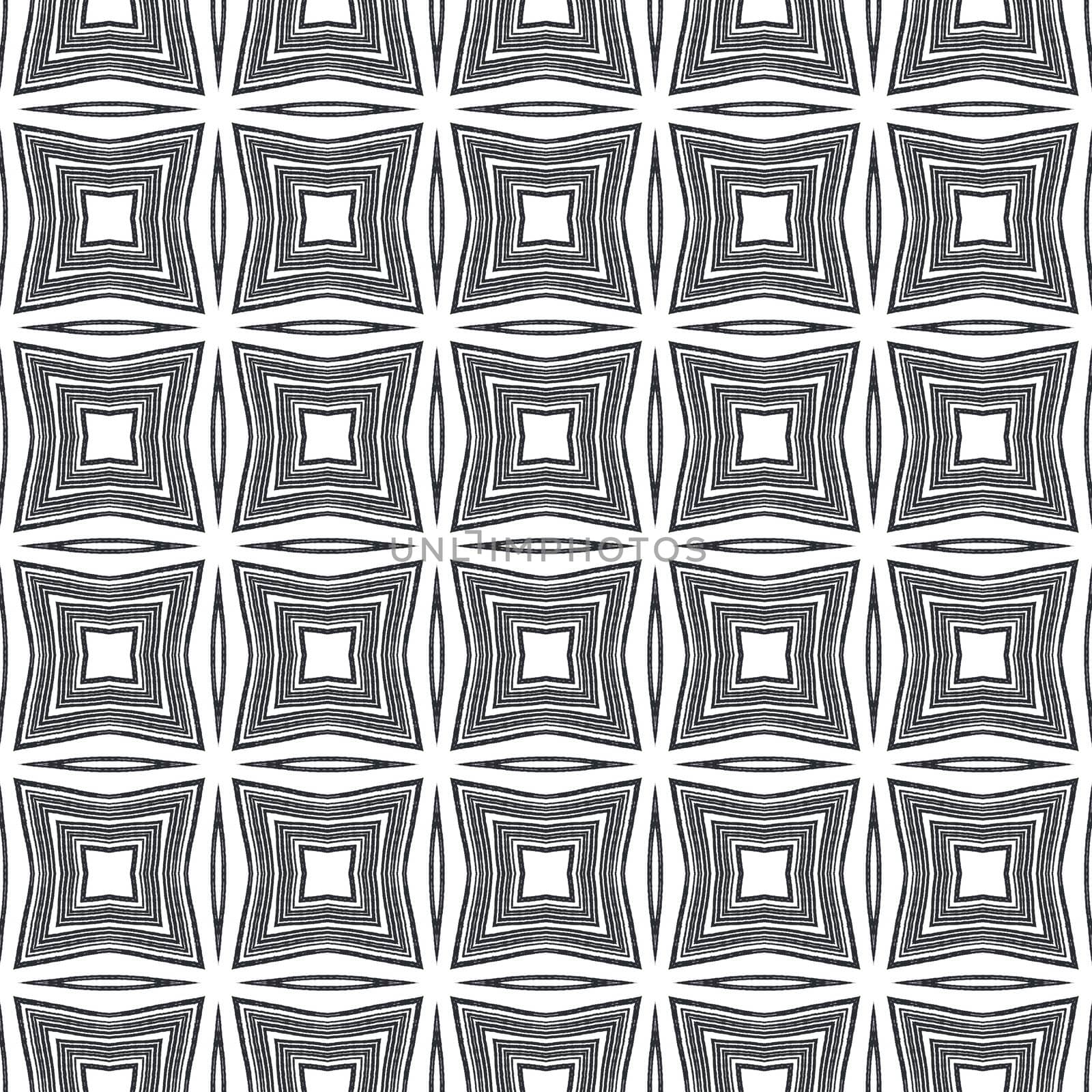 Arabesque hand drawn pattern. Black symmetrical kaleidoscope background. Oriental arabesque hand drawn design. Textile ready fancy print, swimwear fabric, wallpaper, wrapping.