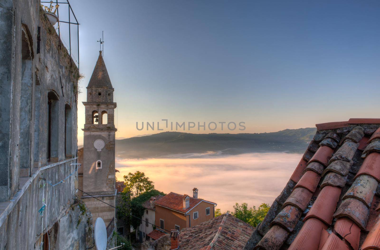 View of the Church of St.John the Baptist and Blessed Virgin Mary of the Gate, Motovun