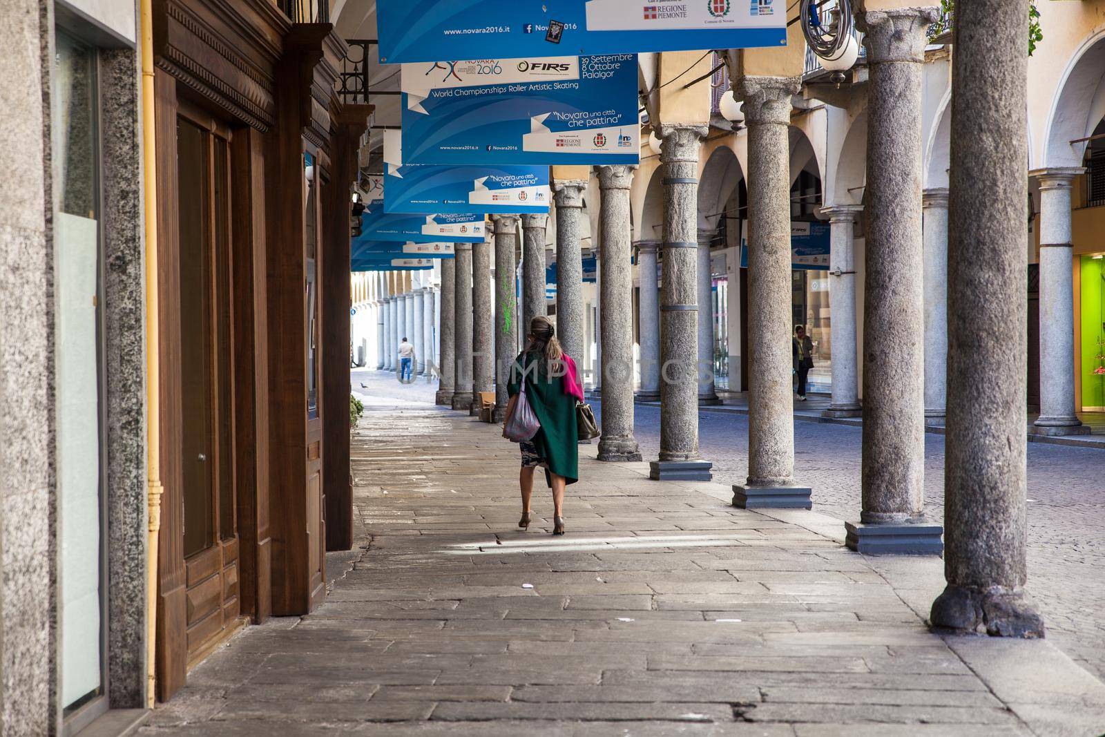 Typical arcade in Novara by bepsimage