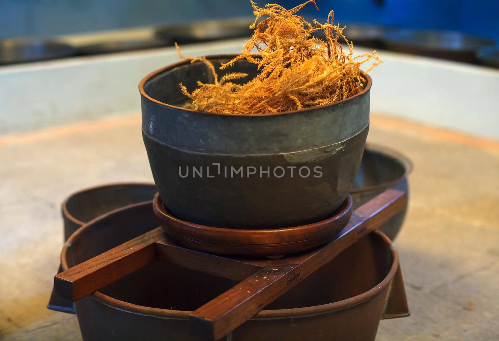 ARZO, ITALY - MAY, 15: View of ancient tools specific to make italian cheese, used by ancient cheese maker on May 15, 2015