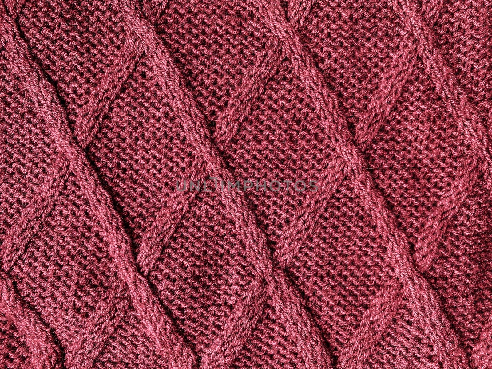 Detail Knitted Fabric. Vintage Woven Textile. Linen Jacquard Holiday Background. Knitted Wool. Red Soft Thread. Scandinavian Winter Plaid. Fiber Print Garment. Closeup Abstract Wool.