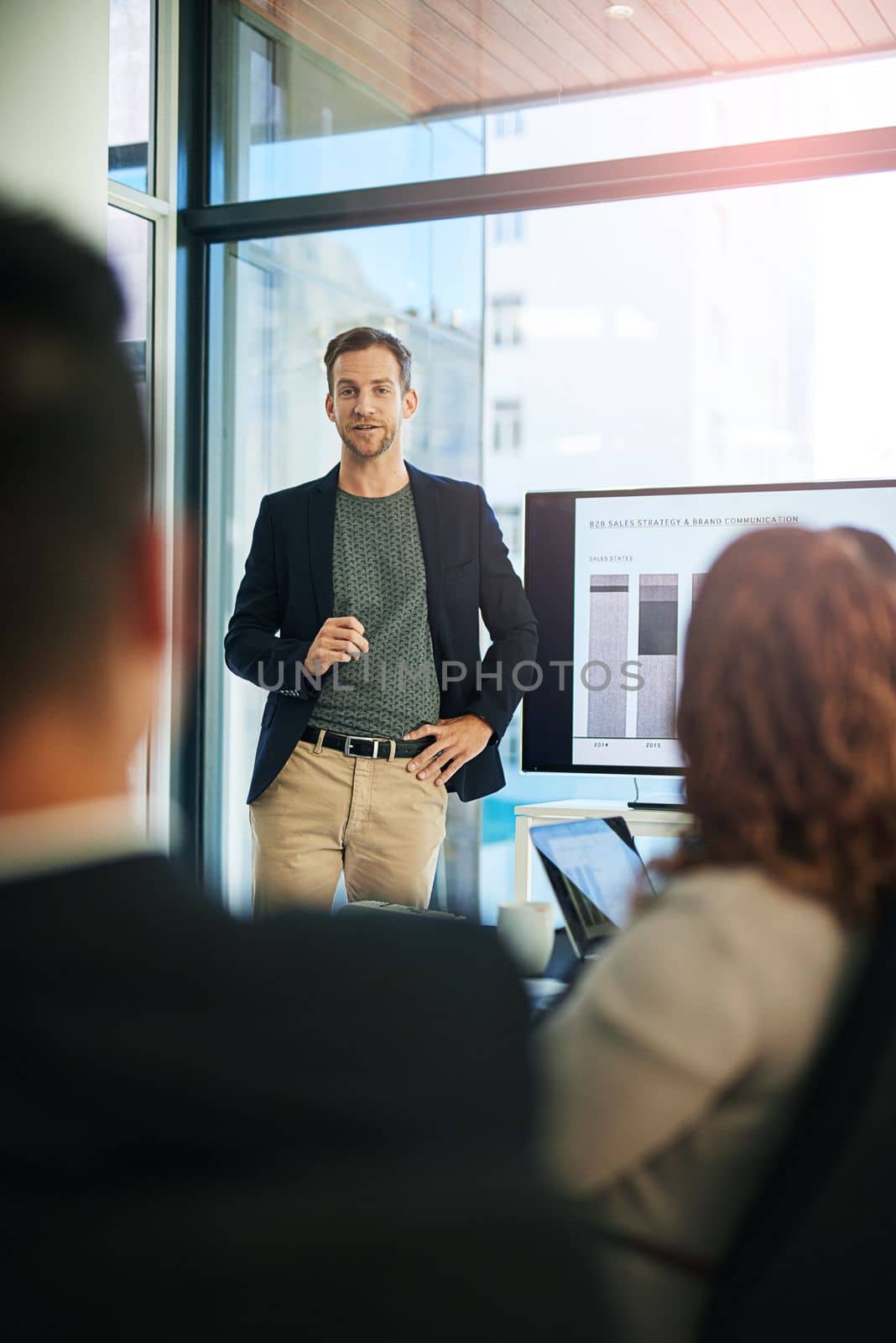 The floor is open...a group of businesspeople meeting in the boardroom