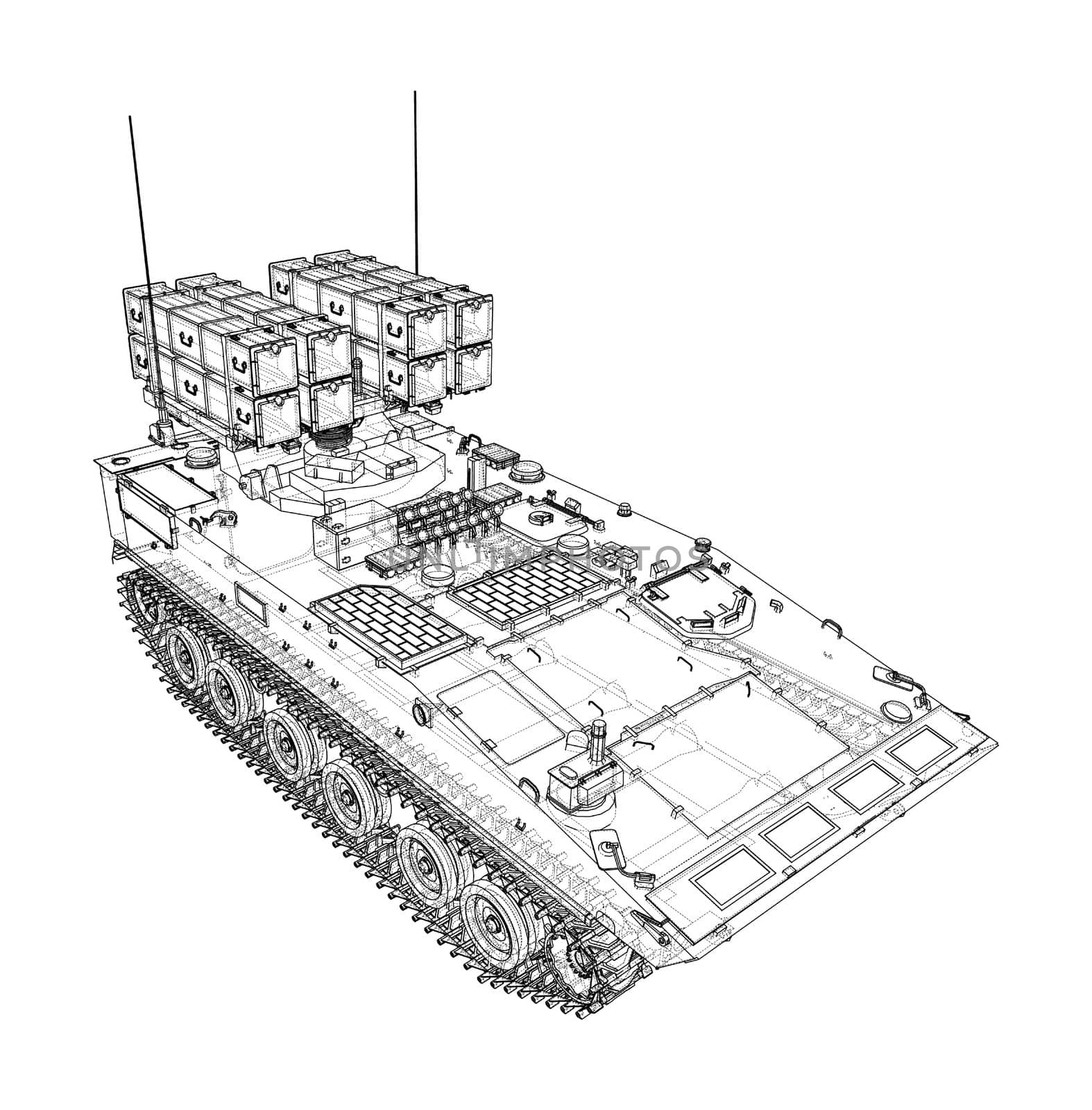 Military track missle system by cherezoff