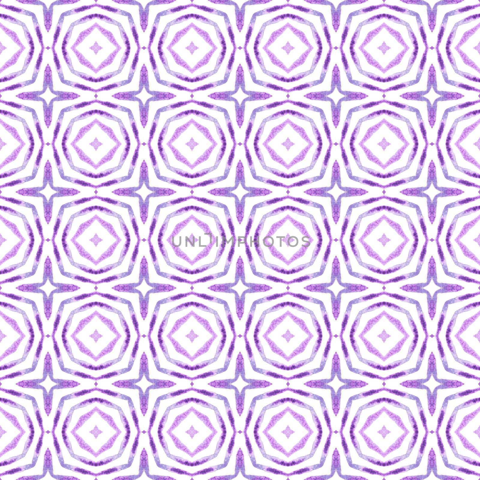 Exotic seamless pattern. Purple optimal boho chic summer design. Summer exotic seamless border. Textile ready enchanting print, swimwear fabric, wallpaper, wrapping.