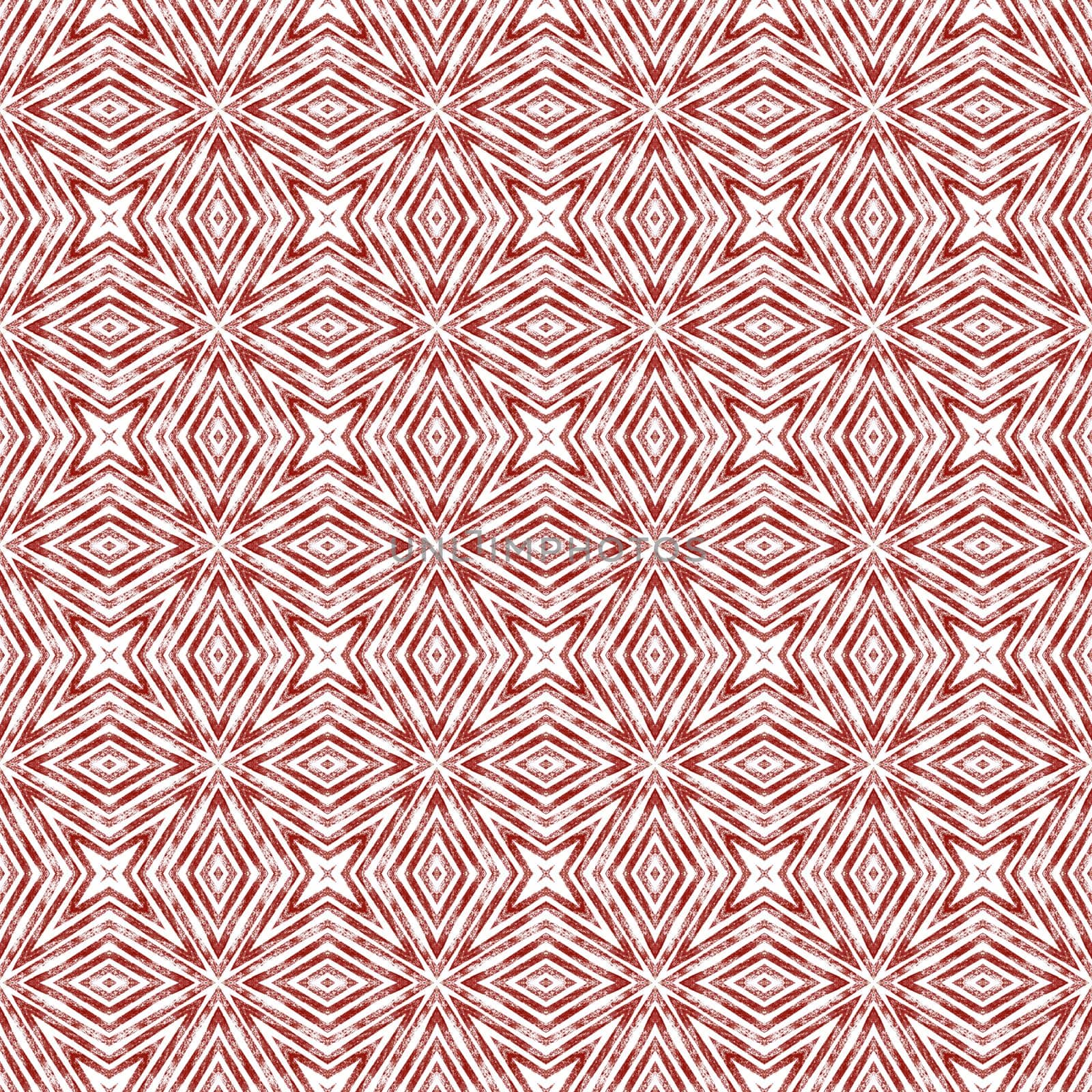 Chevron stripes design. Wine red symmetrical kaleidoscope background. Textile ready posh print, swimwear fabric, wallpaper, wrapping. Geometric chevron stripes pattern.