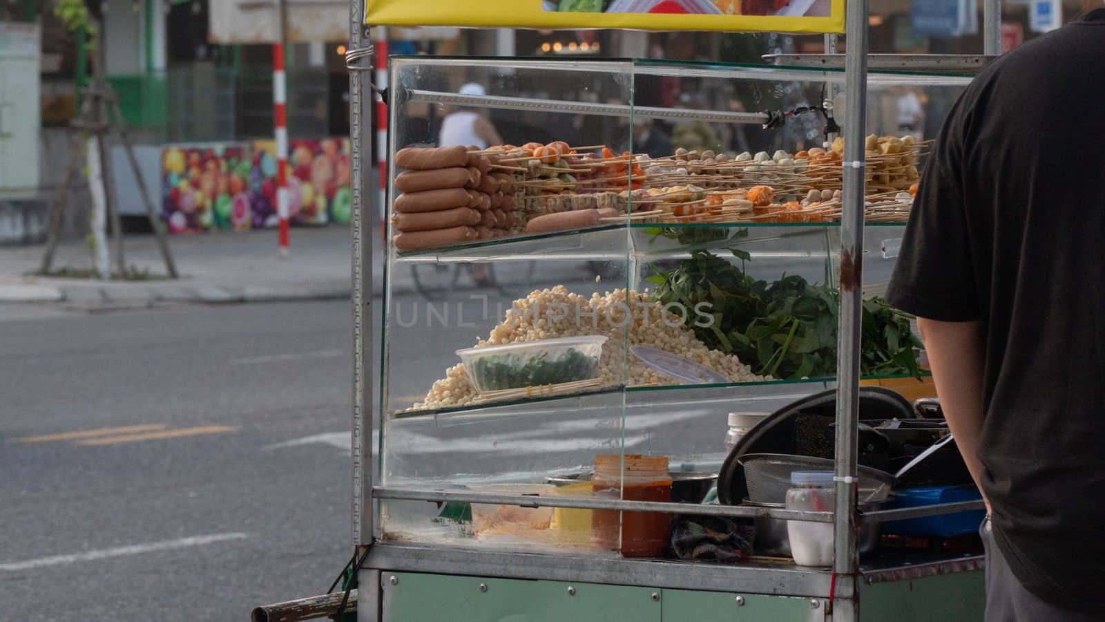 Street food on the road in Asia. High quality photo