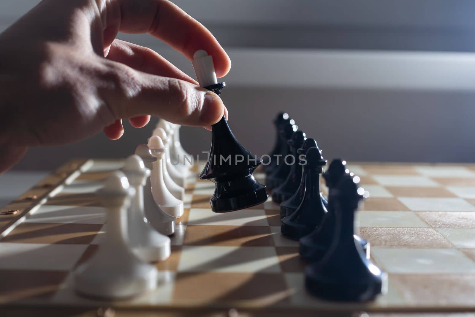 chess board game for ideas and competition and strategy, business success concept.