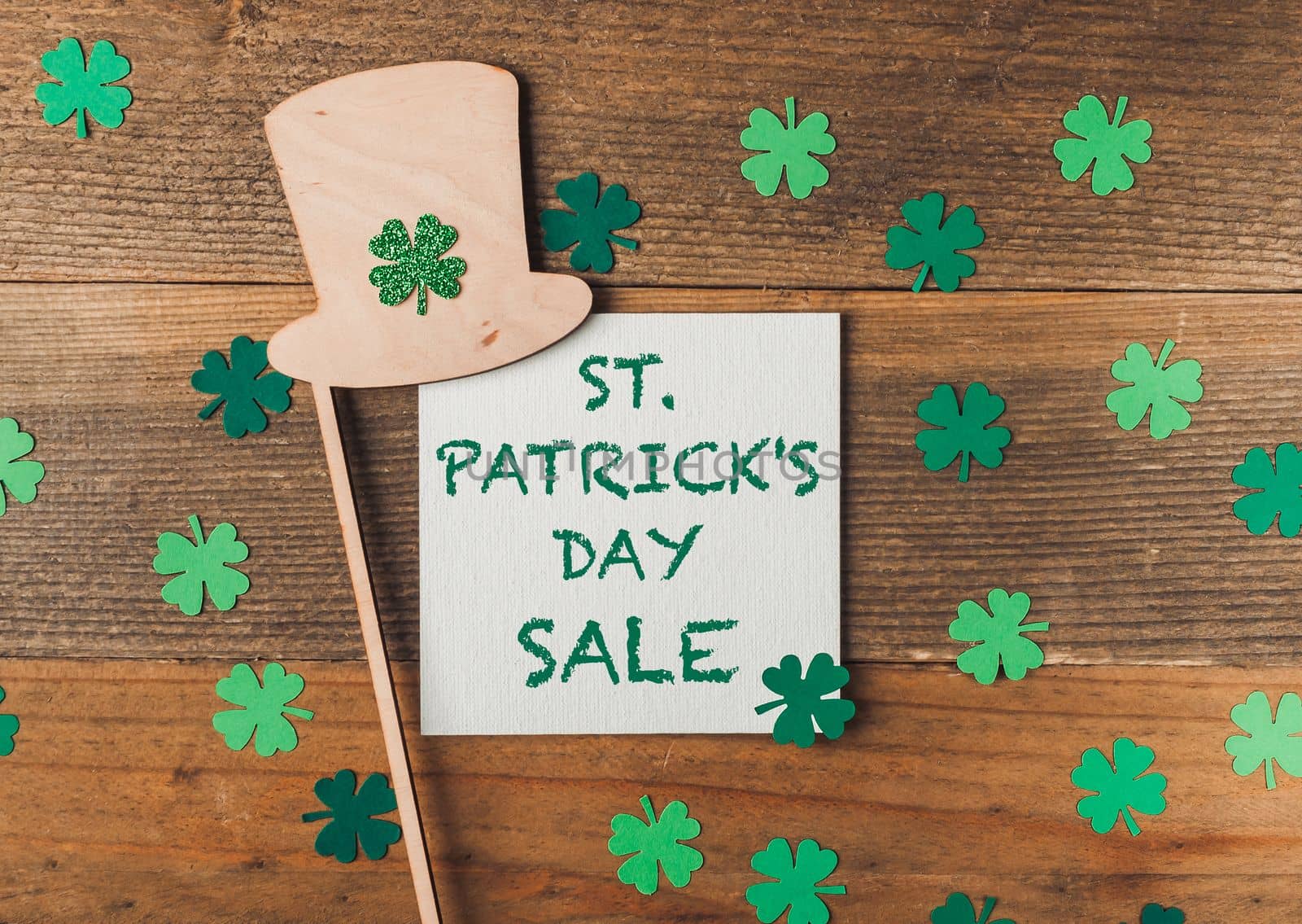 St.Patrick's day sale background. High quality photo
