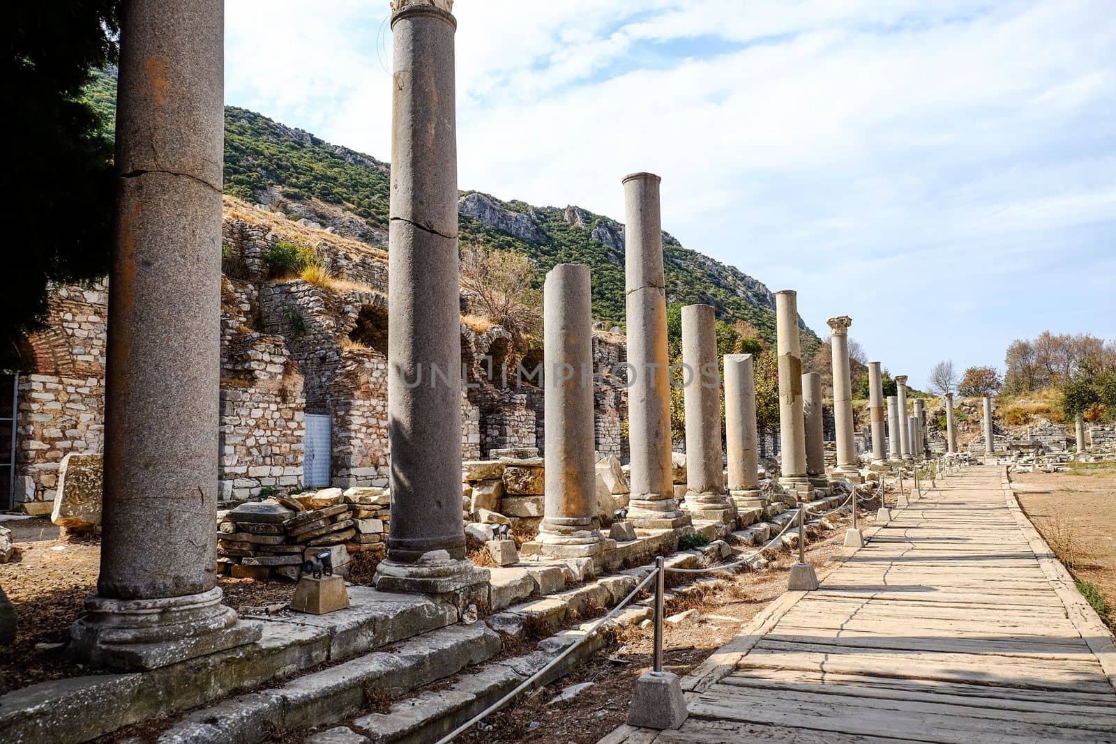 Ancient ruins in the city of Ephesus, Turkey . High quality photo