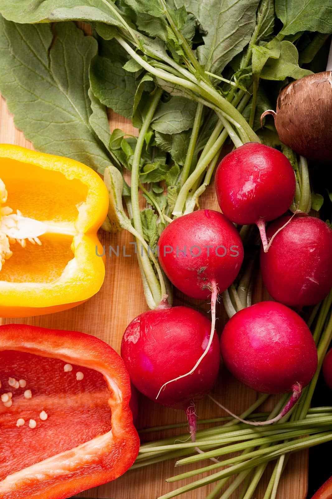 Healthy lifestyle concept image with different vegetables lying on the table