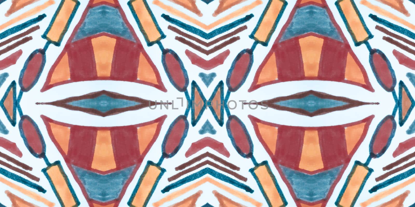 Navajo seamless pattern. Hand drawn ethnic background. by YASNARADA