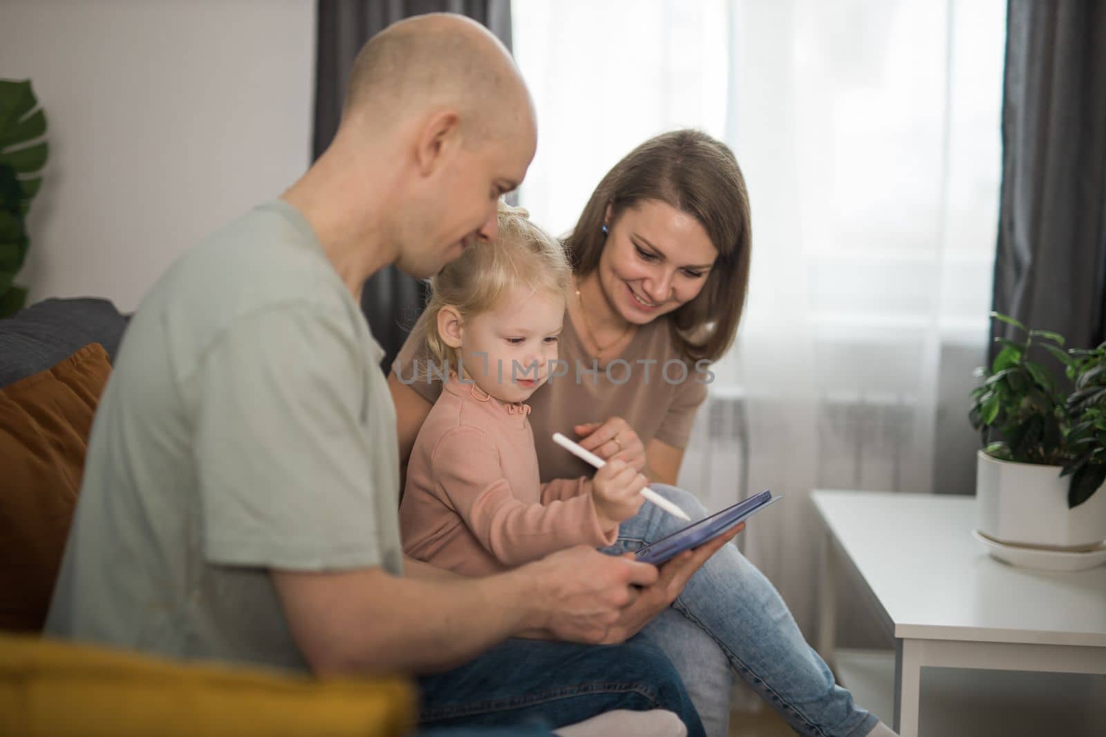 Cochlear implant system. Installation cochlear implant on child girl ear for restores hearing. Kid hears after hear return to normal.