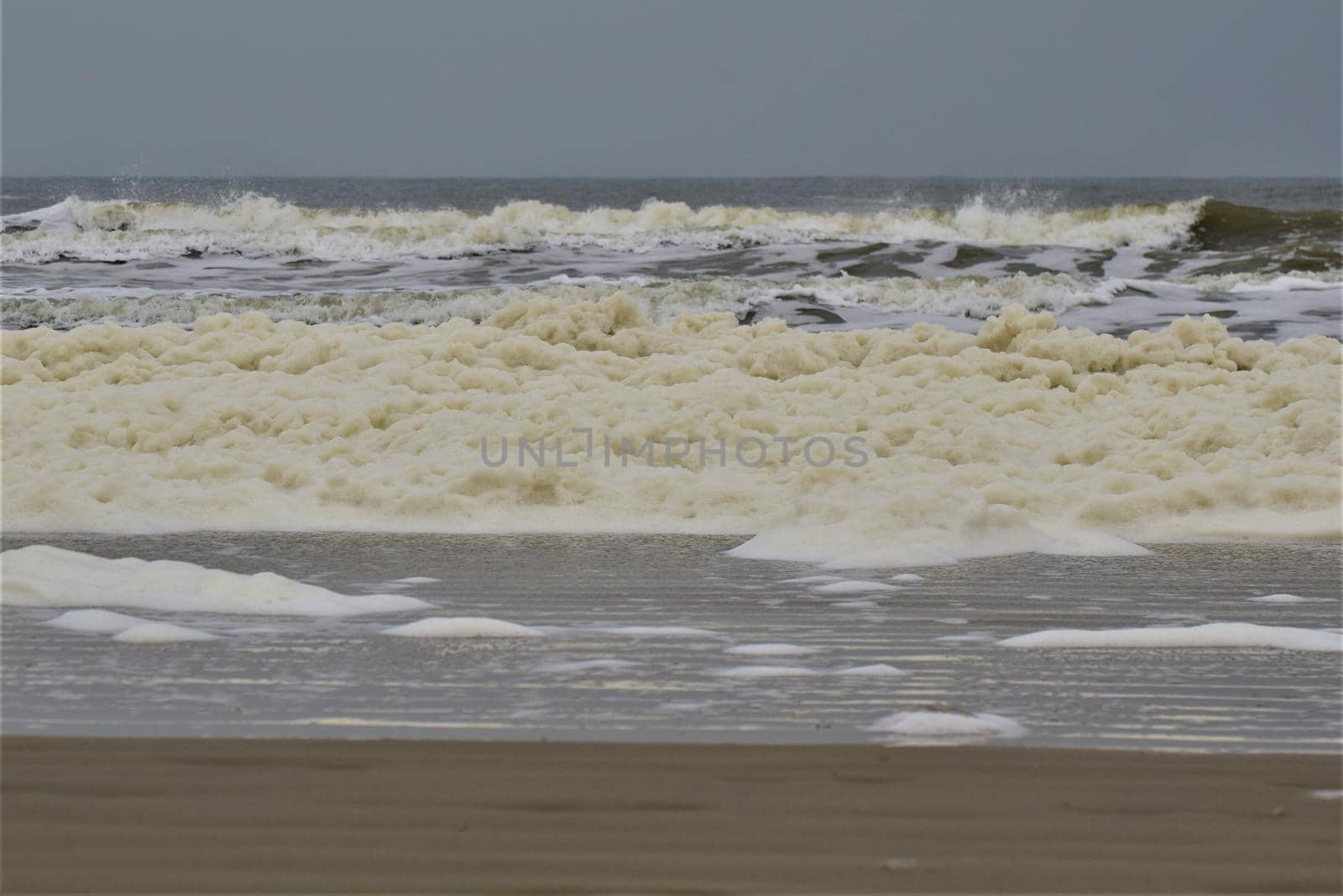 waves on the beach of the North Sea