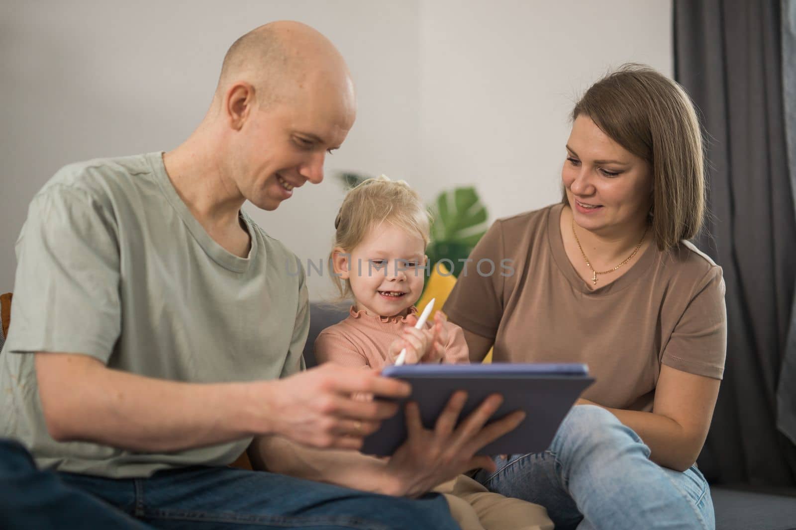 Cochlear implant system. Installation cochlear implant on child girl ear for restores hearing. Kid hears after hear return to normal.