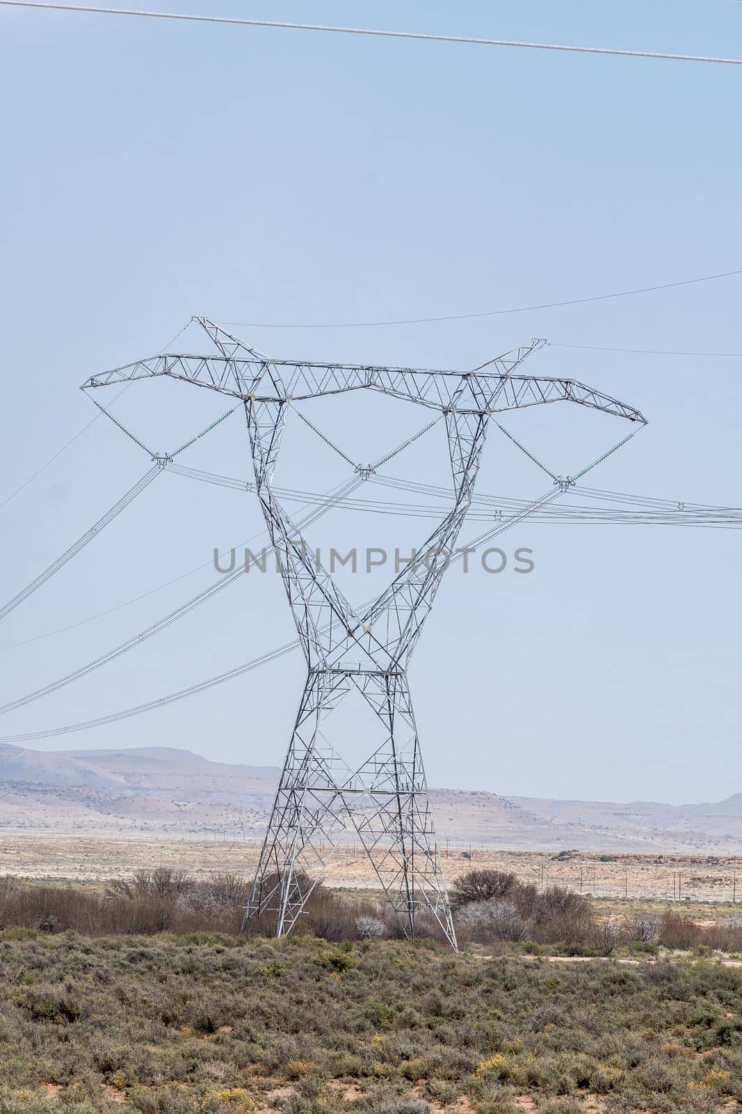 A delta type pylon on a power transmission line in the Western Cape Province