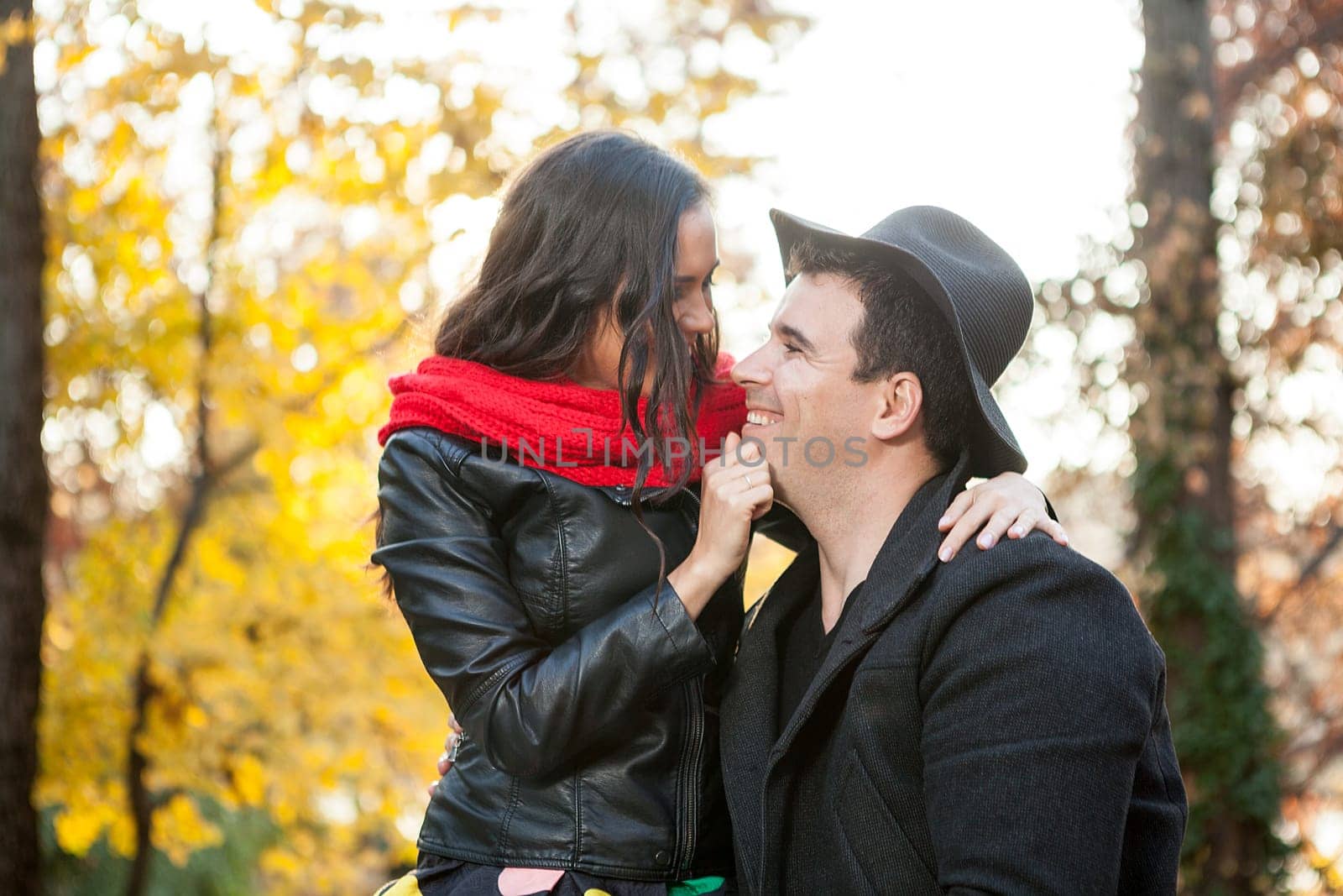 Beautiful gourgeous couple in park by DCStudio