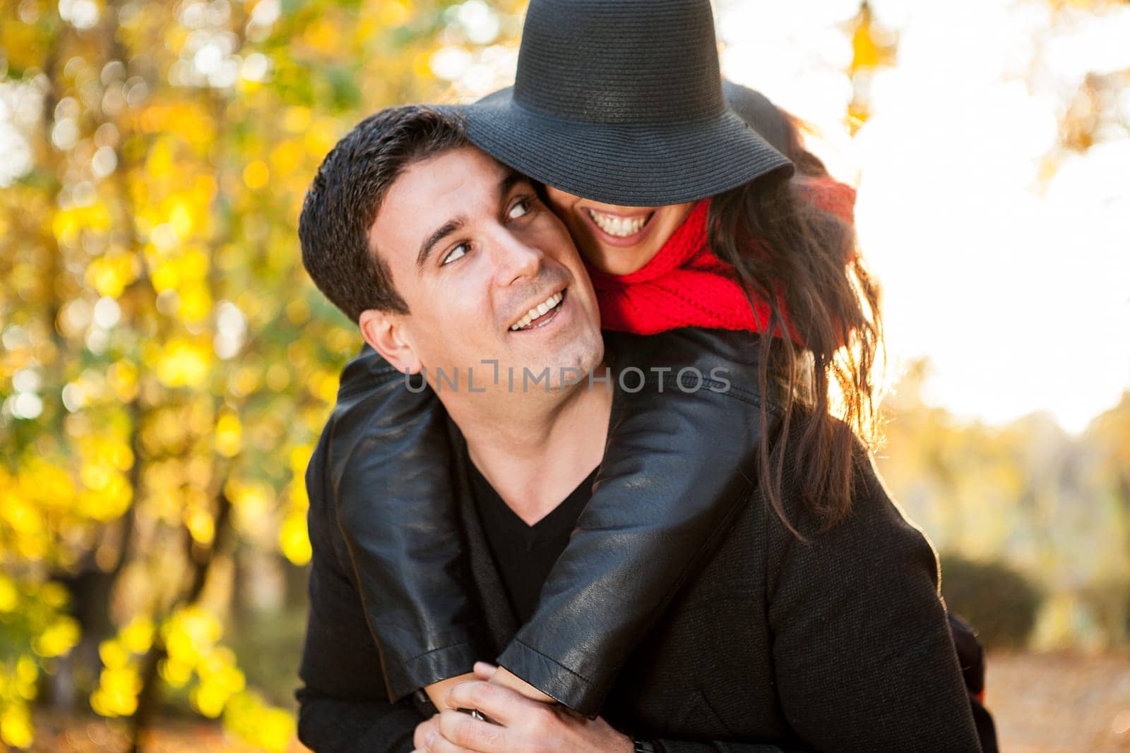 Beautiful gourgeous couple in park by DCStudio