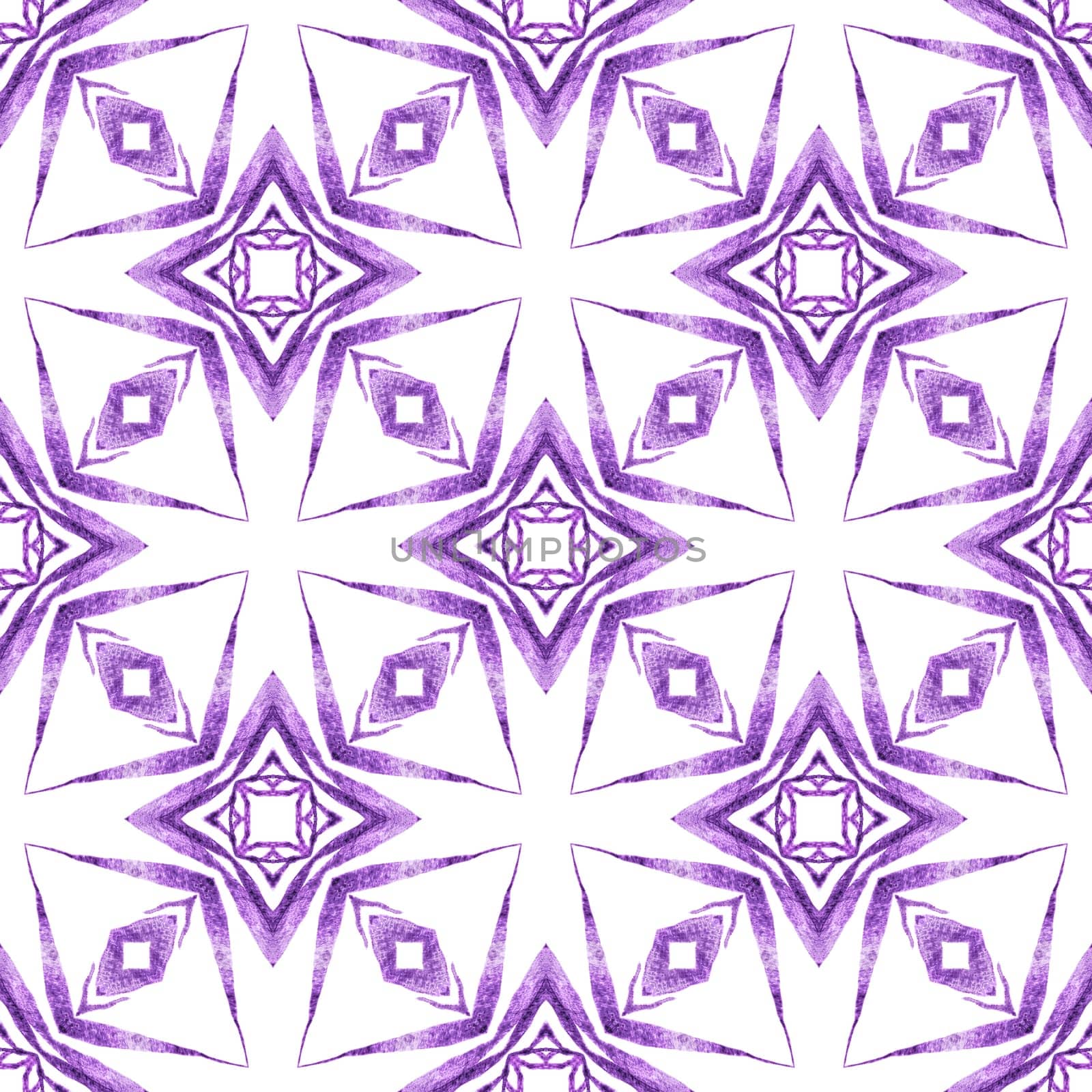 Hand drawn green mosaic seamless border. Purple divine boho chic summer design. Textile ready dramatic print, swimwear fabric, wallpaper, wrapping. Mosaic seamless pattern.