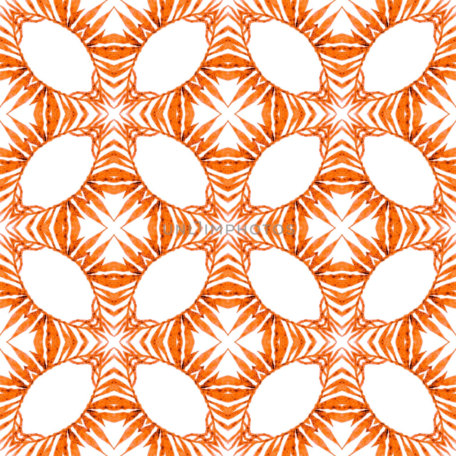 Organic tile. Orange amusing boho chic summer by beginagain