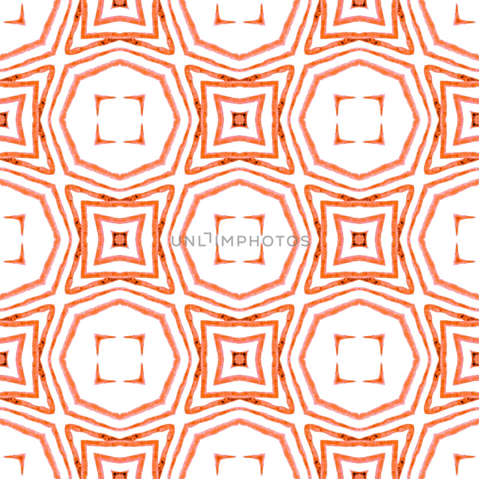 Textile ready admirable print, swimwear fabric, wallpaper, wrapping. Orange curious boho chic summer design. Mosaic seamless pattern. Hand drawn green mosaic seamless border.