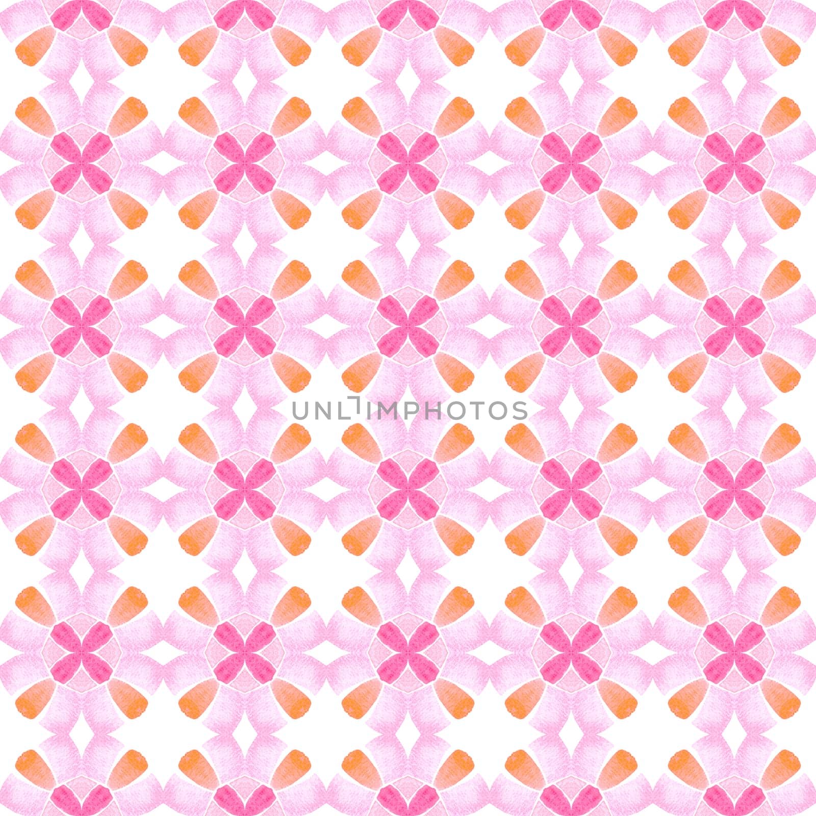 Oriental arabesque hand drawn border. Orange optimal boho chic summer design. Textile ready excellent print, swimwear fabric, wallpaper, wrapping. Arabesque hand drawn design.