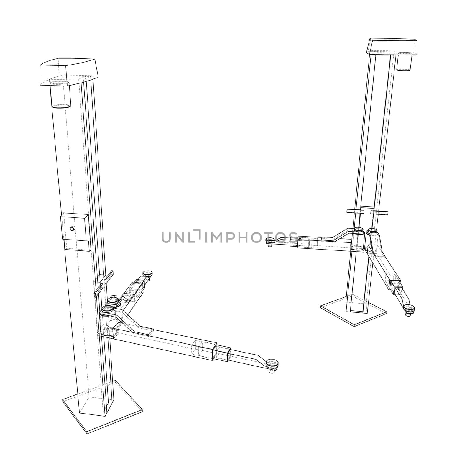 Car lift stand tower by cherezoff