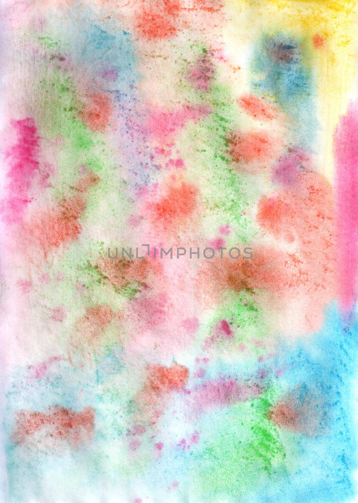 Color abstract watercolor background with texture effect and smooth transitions in different colors. illustration for posters, postcards, banners and creative design.
 by Grommik