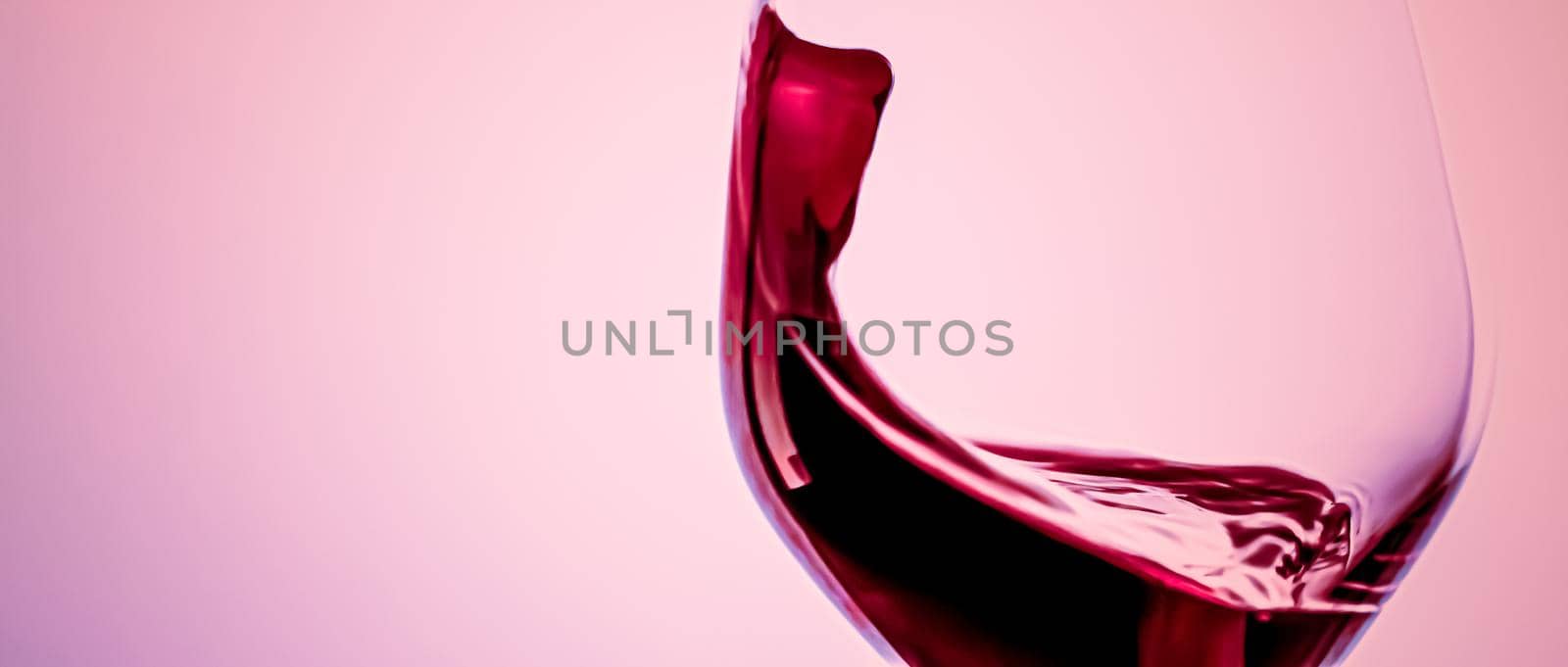 Premium red wine in crystal glass, alcohol drink and luxury aperitif, oenology and viticulture product by Anneleven