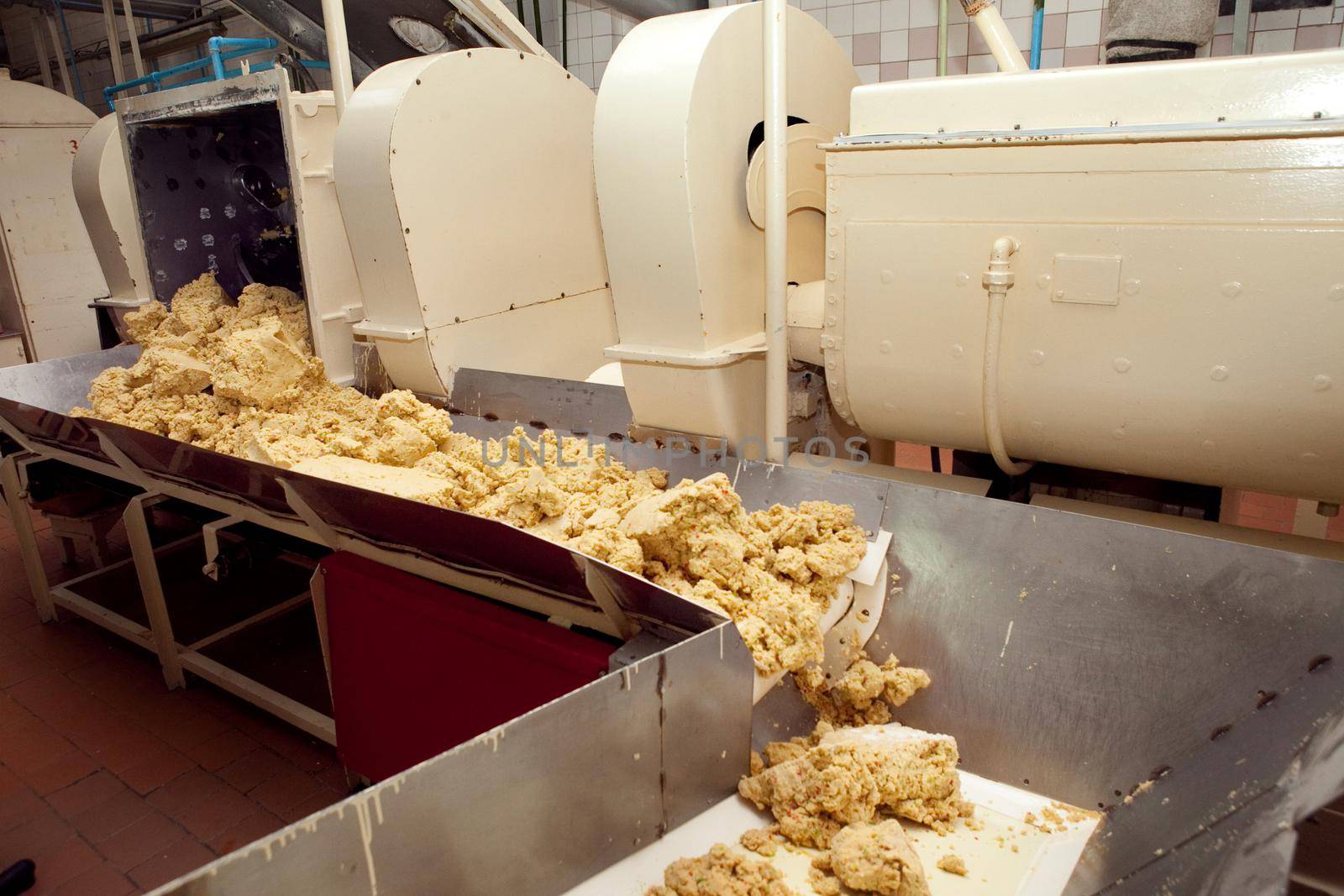 cookie making machine in the factory.