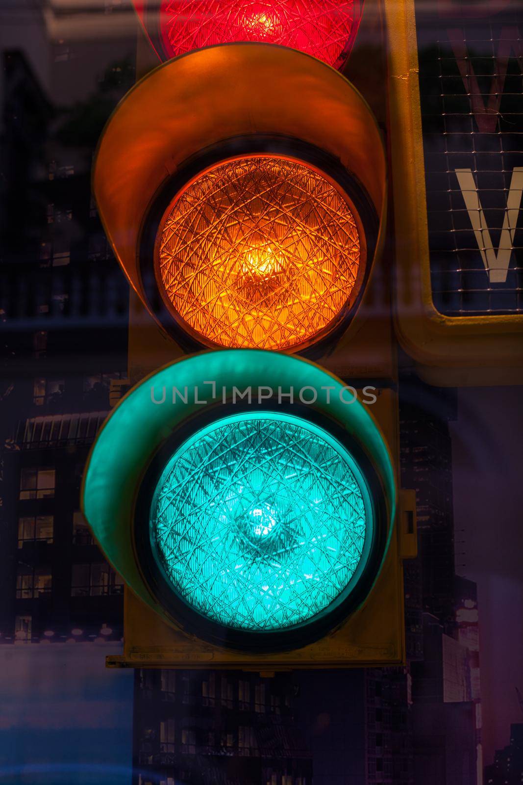 Close up of traffic light