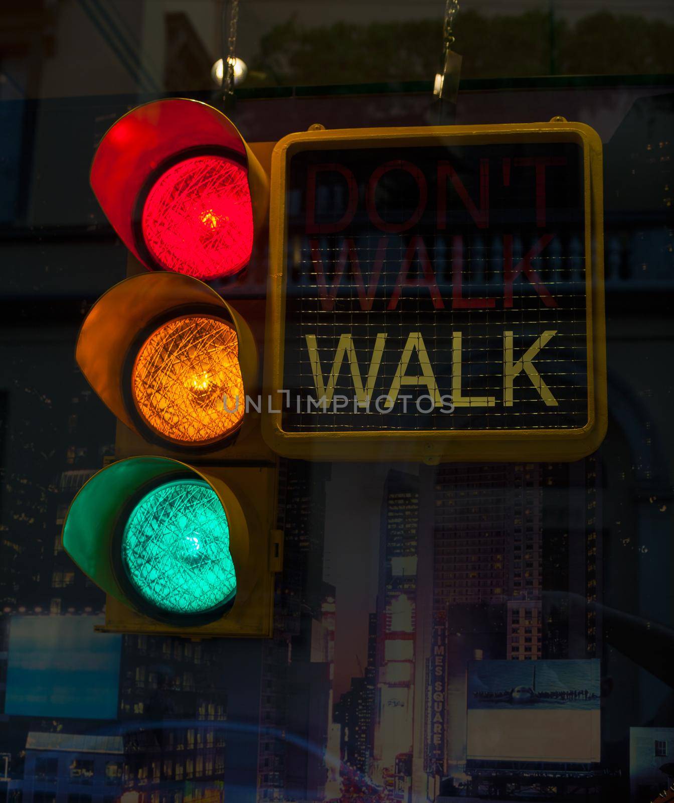 Close up of traffic light