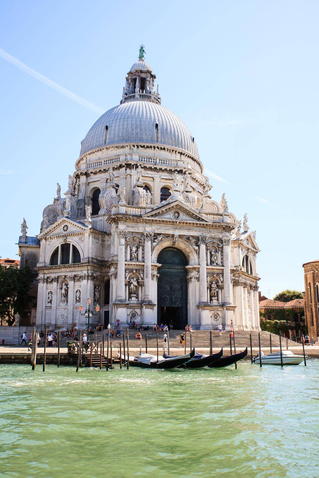 View of basilica of St. Mary of Health in Venice in Italy